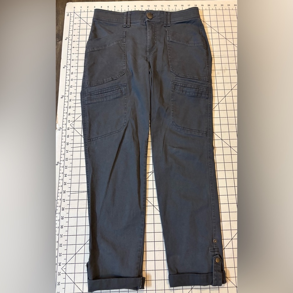 Democracy Straight-Leg Utility Pants in Navy Blue - Picture 2 of 10